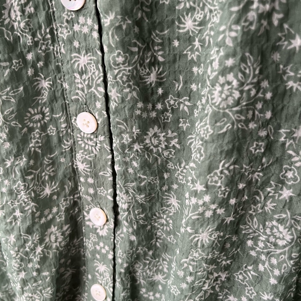 Madewell Green Floral Midi Dress - Picture 5 of 10